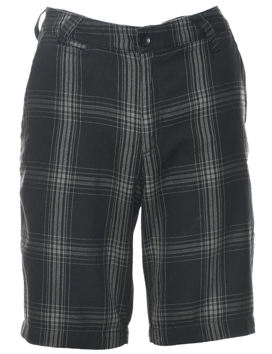 Checked Black Shorts - W30 L10