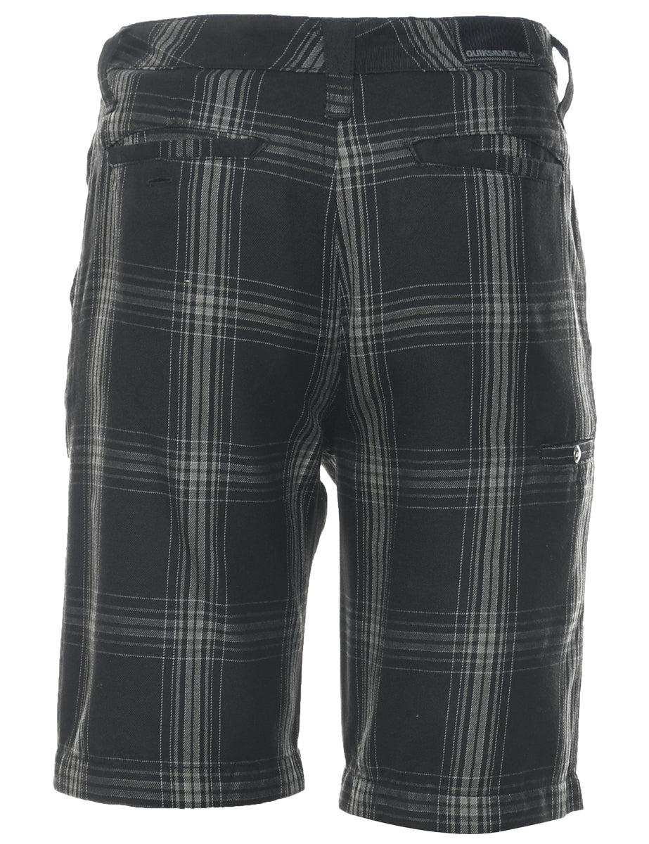 Checked Black Shorts - W30 L10